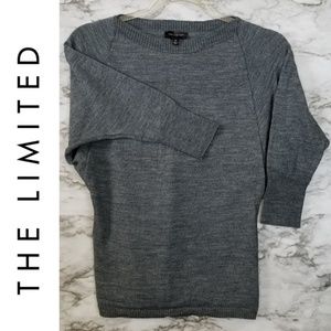 The Limited Wool Sweater, Gray, Size XS